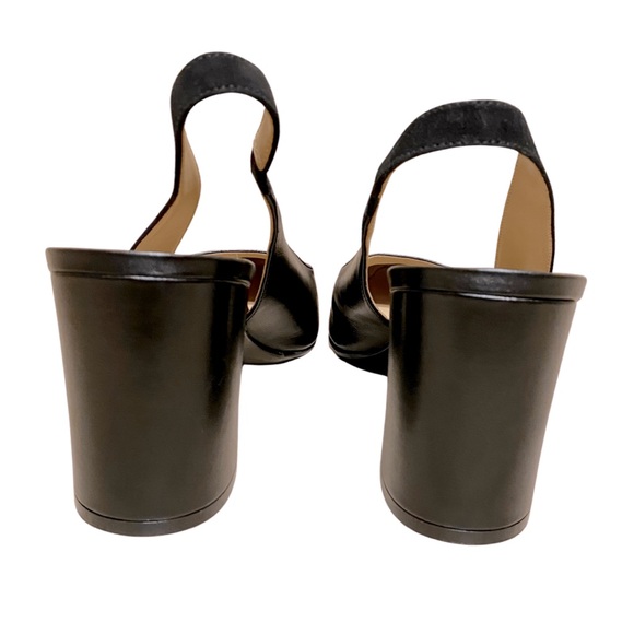 Naturalizer Hannie Leather N5 Contour Block Heel Pump Slingback Black 7w - Picture 6 of 6